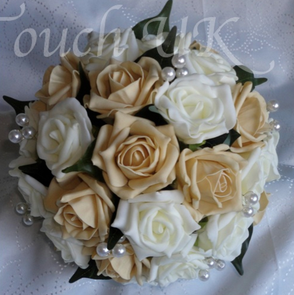 Champagne Gold & Ivory Wedding Bouquet